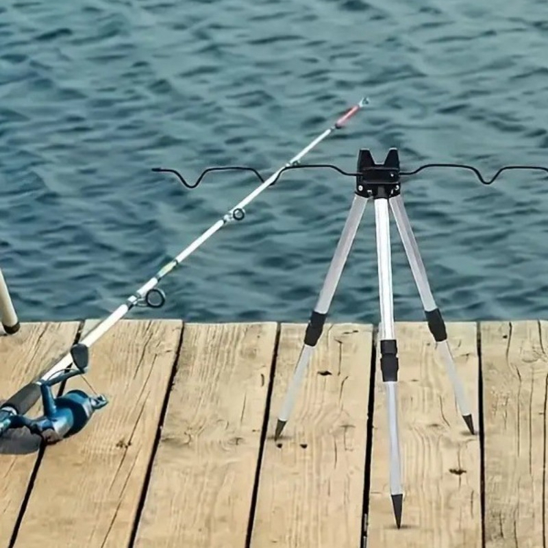 Fishing Rod Casting - 1 Juego de Soporte Triangular Telescópico